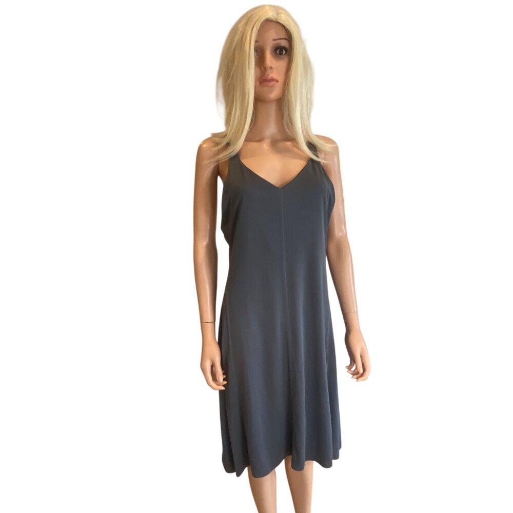 NWT Kuhl Womens Java Dress L Gray Coffeenna Sleeveless X-Cross Racerback MSRP$89